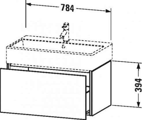 Тумба под раковину 78 см Duravit L-Cube LC61772222, белый глянец