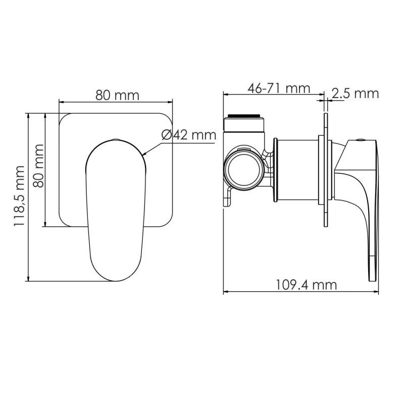 Смеситель для душа WasserKRAFT Neckar 2100 2151 золото