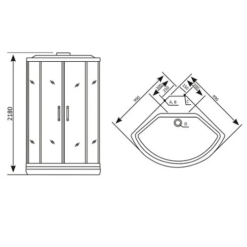 Душевая кабина Appollo A A-8022 II