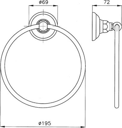 Полотенцедержатель Nicolazzi Classica 1485TB