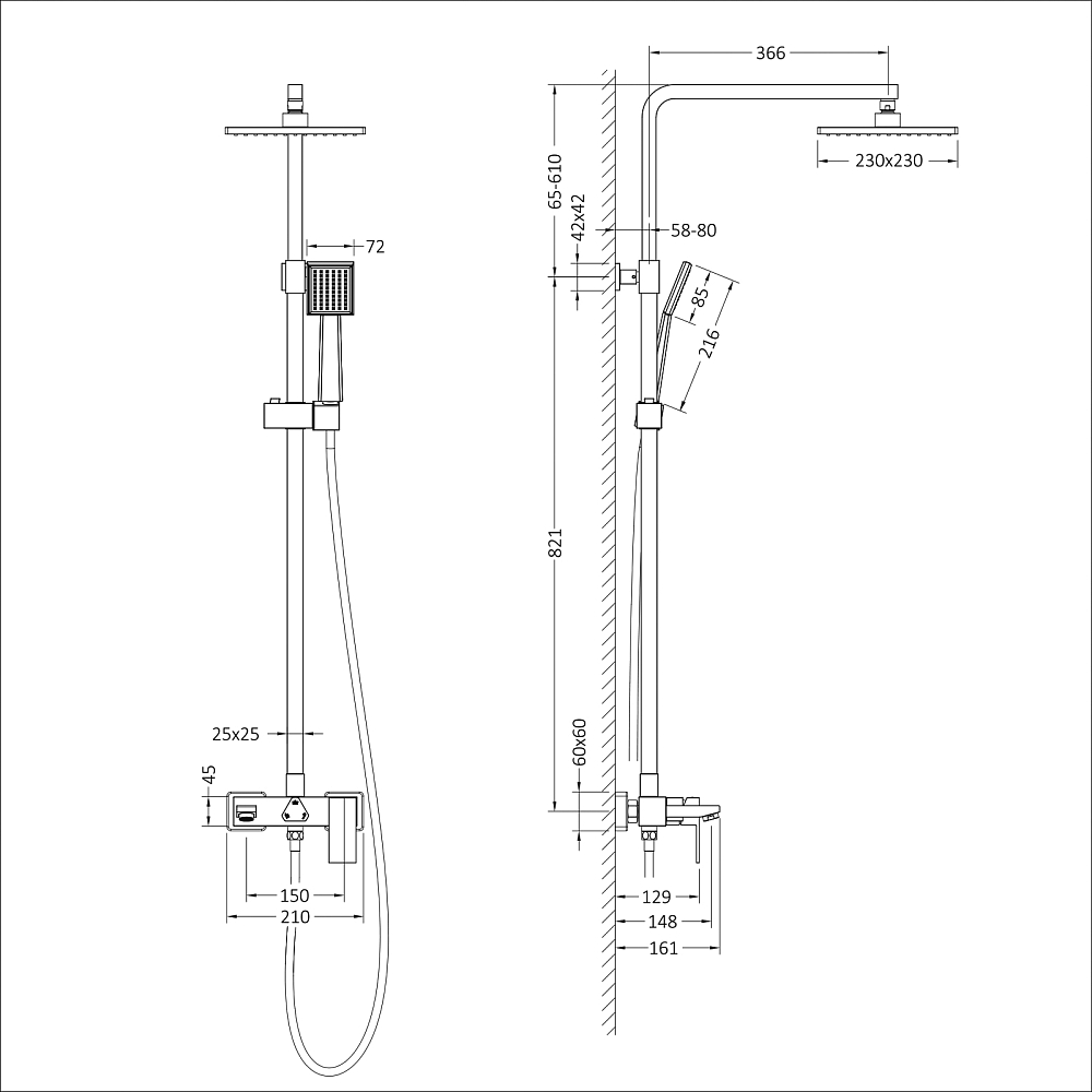 Душевая система Timo Selene SX-1030/17 золото