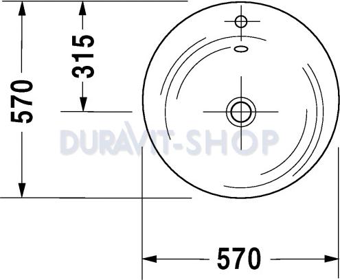 Раковина 57x57 Duravit Starck-1 0405570000