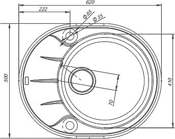 Кухонная мойка Iddis Kitchen G K10W621i87, белый матовый