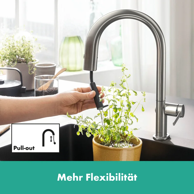 Смеситель для кухни Hansgrohe Aqittura 76826800 серый