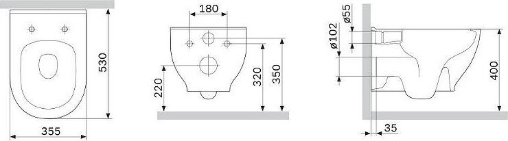 Подвесной унитаз Am.Pm X-Joy S C85A1702SC, белый