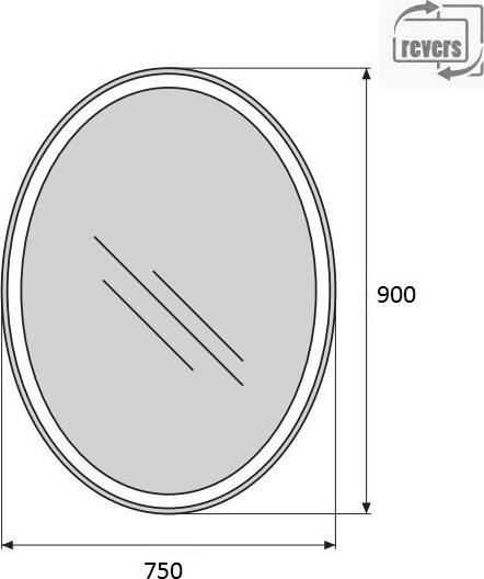 Зеркало BelBagno SPC-VST-750-900-LED-BTN