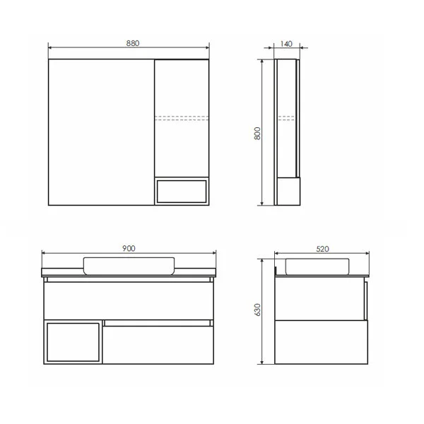 Тумба под раковину Comforty Прага 4136270 белый