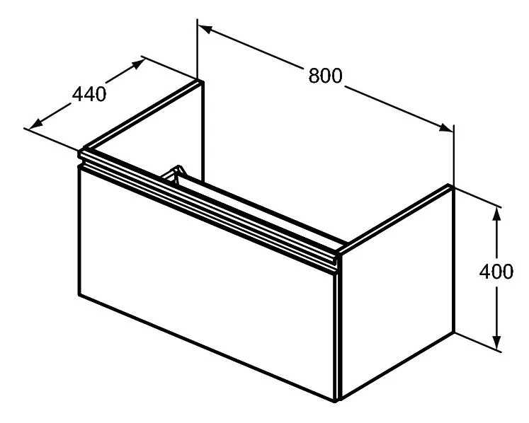 Тумба под раковину Ideal Standard Tesi T0047PU коричневый