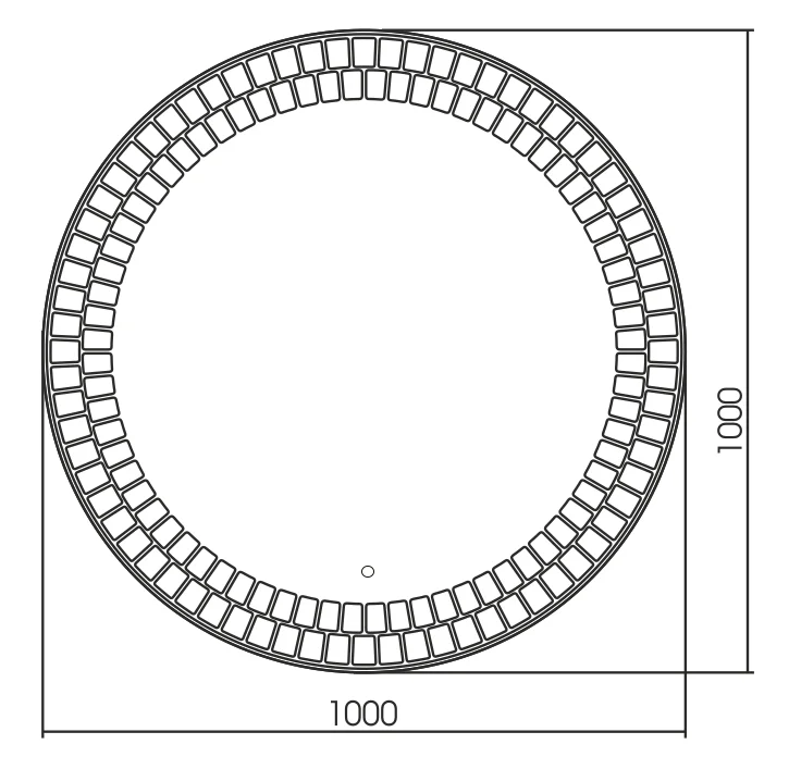 Зеркало Azario Армада LED-00002512 белый