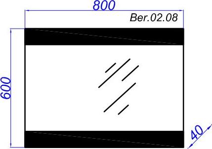 Зеркало 80 см, Aqwella Бергамо Ber.02.08