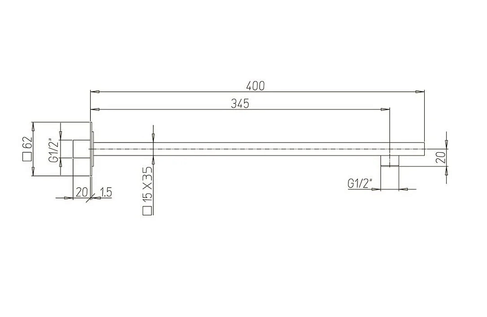 Держатель душа Paini 50PZ745T540BI черный