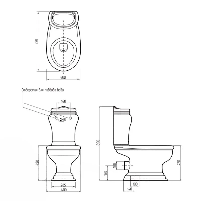 Унитаз Migliore Milady ML.MLD-25.701.BI, выпуск в стену, ручка хром, крышка белая/хром, микролифт