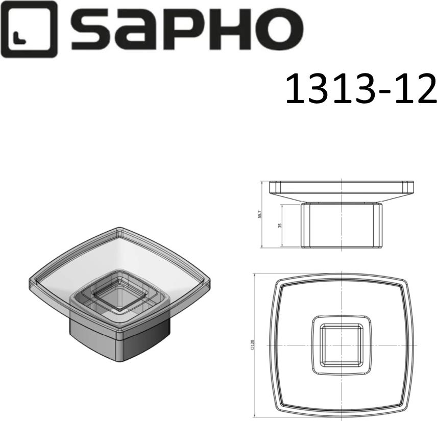 Мыльница Sapho Everest 1313-32, хром