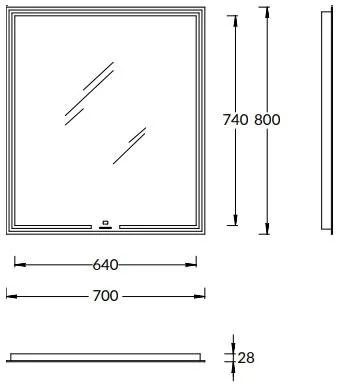 Зеркало Kerama Marazzi Mio MIO.mi.70\WHT белый