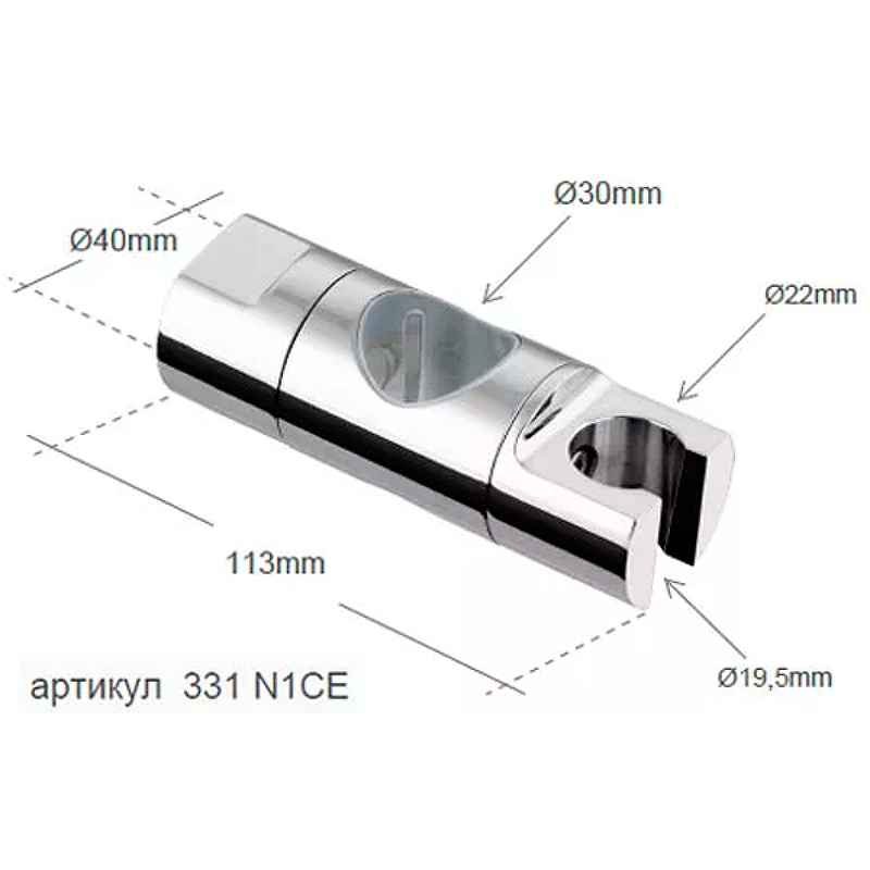 Держатель ручного душа Remer 331N1CE хром