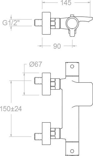 Термостат Ramon Soler Blautherm 9439T3 для ванны