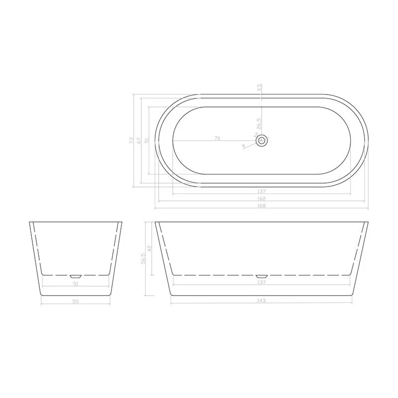 Акриловая ванна Cerutti Spa Resia CT9905 черный