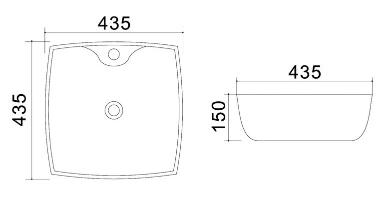 Раковина накладная Azario AZ-4263 белый