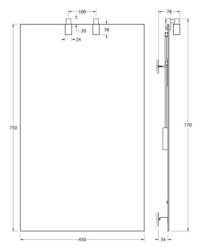 Зеркало Ellux Artic ART-B2 0204 белый