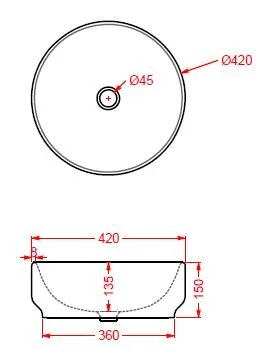 Раковина накладная ArtCeram Gio Evolution GIL002 03 00 черный