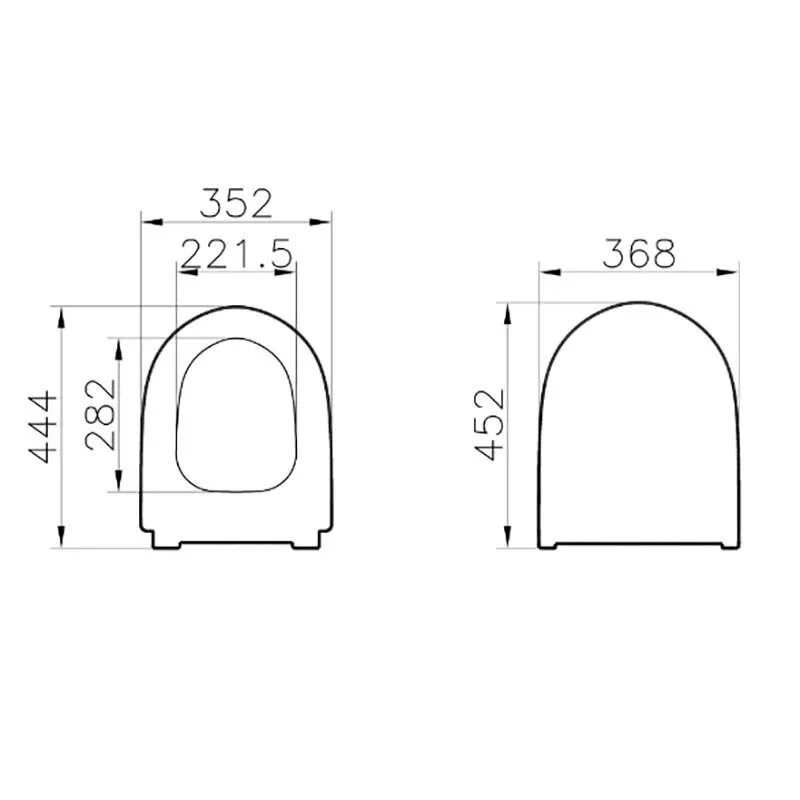 Подвесной безободковый унитаз Vitra Raum 7747-003К0101, крышка микролифт