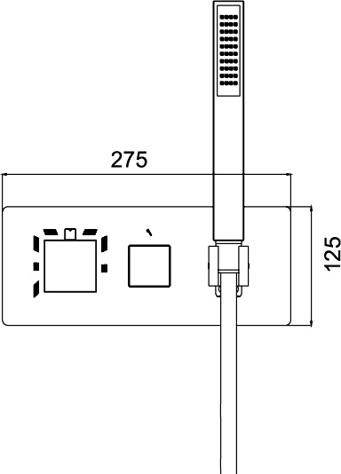 Термостат RGW Shower Panels SP-44-01 с внутренней частью для душа