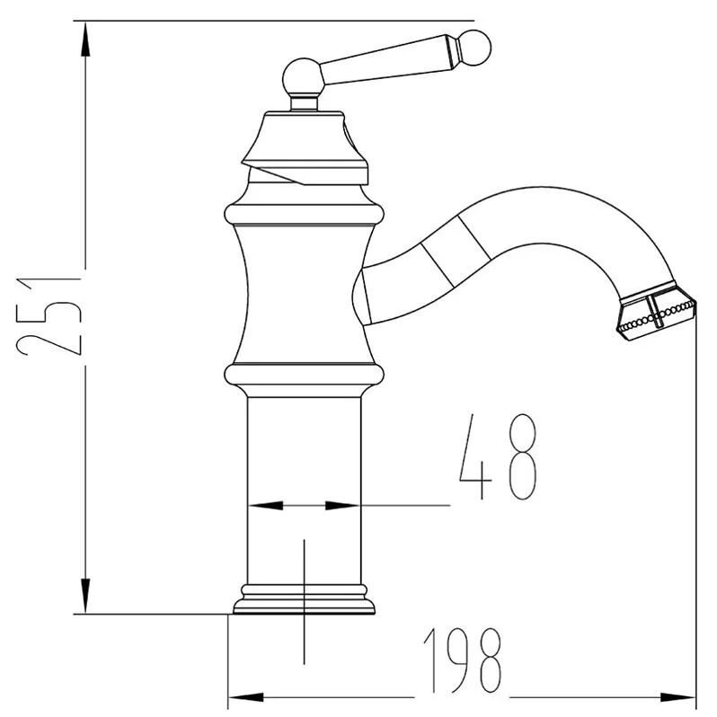 Смеситель для раковины Milacio Yeste MC.508.BBR черный