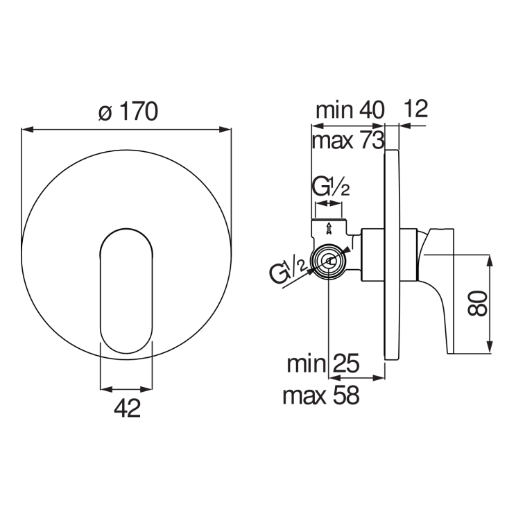 Смеситель для душа Nobili Yo YO126108CR, хром