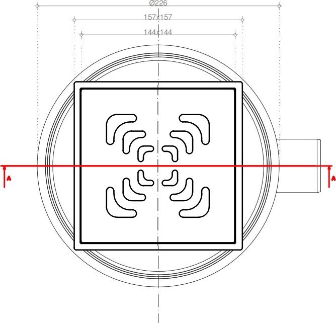 Душевой трап Pestan Confluo Standard Square 4 Mask 13000084, хром