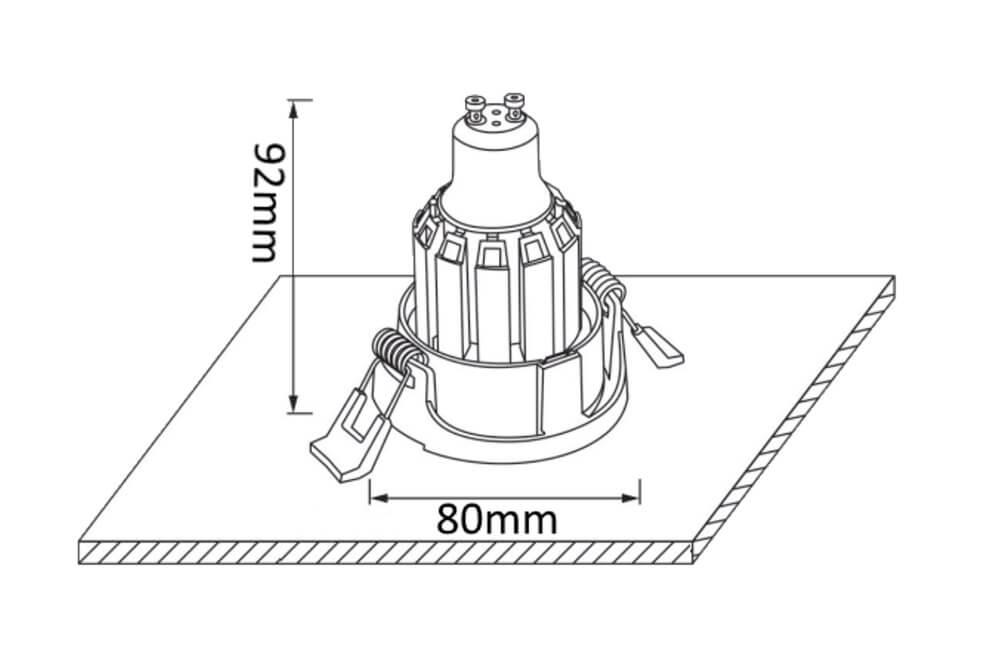 Встраиваемый светильник Crystal Lux CLT 001С1 WH