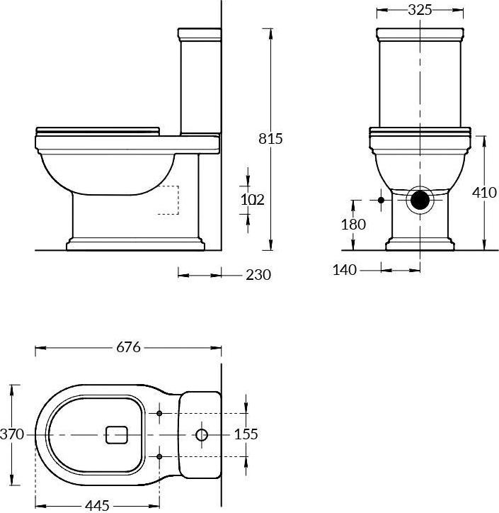 Унитаз-компакт Kerama Marazzi Pompei PO.wc.01, белый