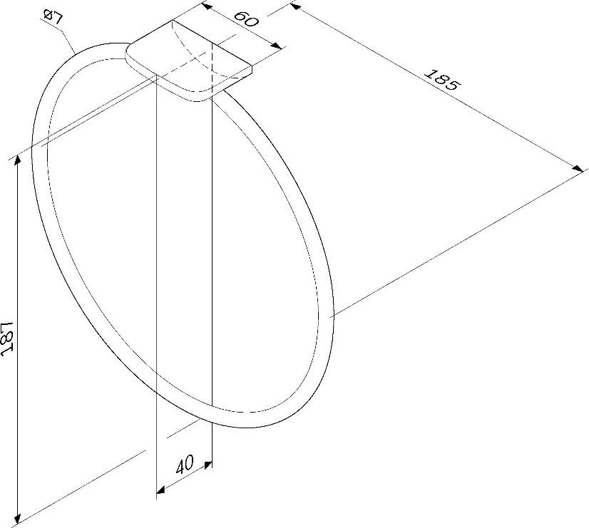 Полотенцедержатель Am.Pm Inspire 2.0 A50A34422, черный матовый