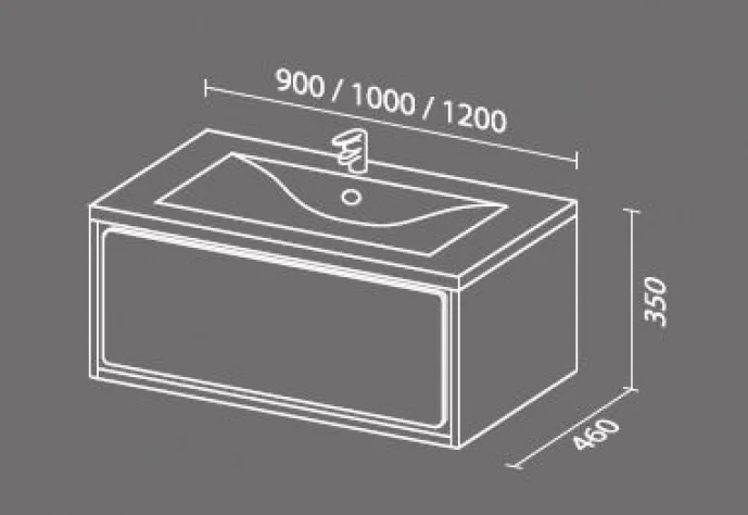 Тумба под раковину SanVit Бруно 1 kbruno190w белый