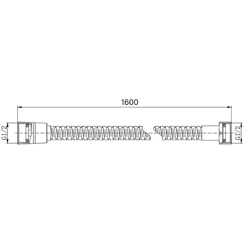 Шланг для душа Aquatek 160 см, цвет хром, AQ2101CR