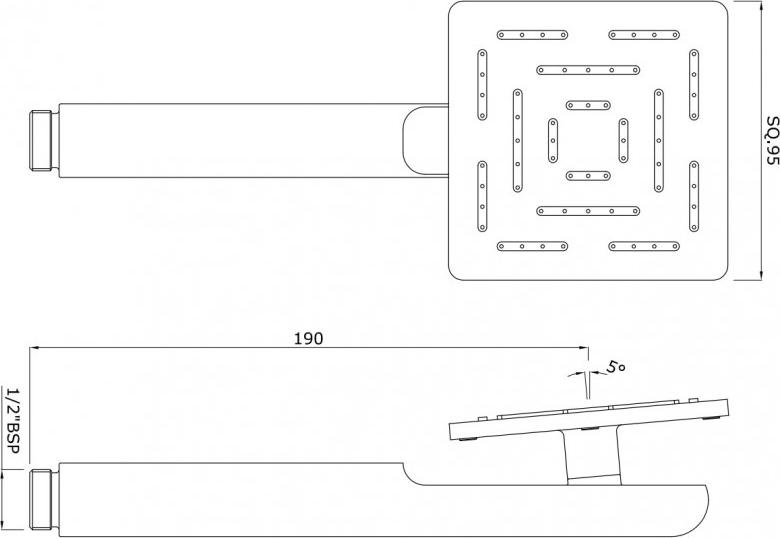 Душевая лейка Jaquar Maze HSH-CHR-1655