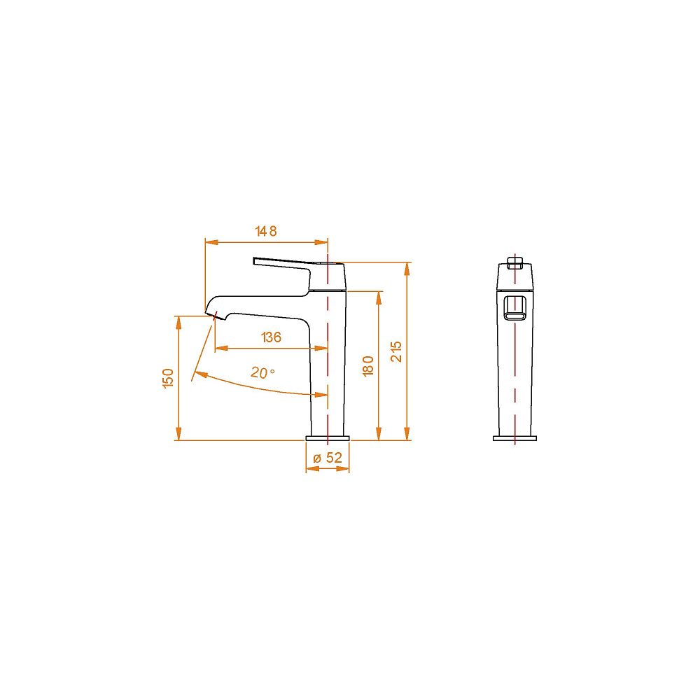 Смеситель для раковины RGW Shower Panels 511405301-01 хром