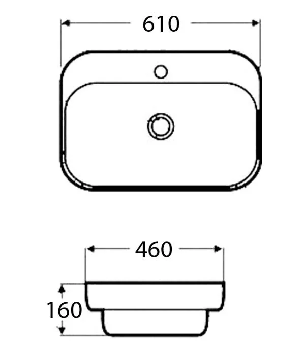 Раковина накладная BelBagno BB BB6052 белый