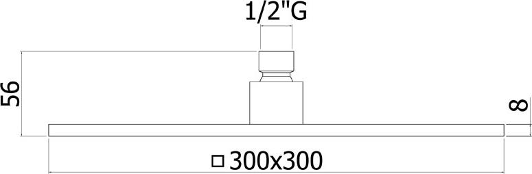 Верхний душ Paffoni Syncro King ZSOF078CR с держателем ZSOF063CR