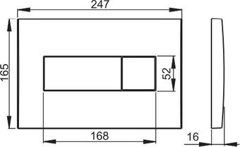 Кнопка смыва AlcaPlast M370 белый