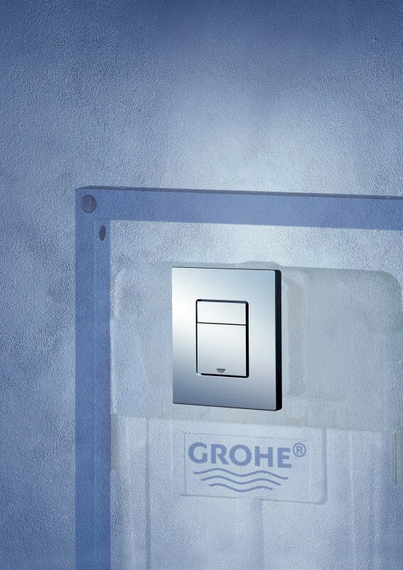 Инсталляция Grohe Rapid SL 120196, для унитаза, клавиша смыва Skate Cosmopolitan, хром, с монтажным набором