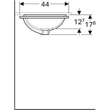 Раковина 53 см Geberit VariForm 500.760.01.2, белый