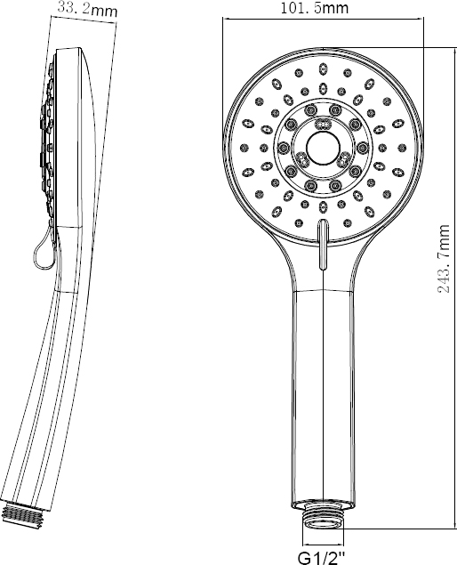 Душевая лейка Aquanet KH50601CP