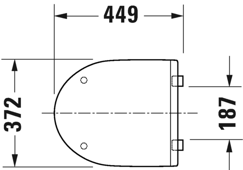 Крышка-сиденье для унитаза Duravit DuraStyle Basic 0020710000 петли нерж. сталь