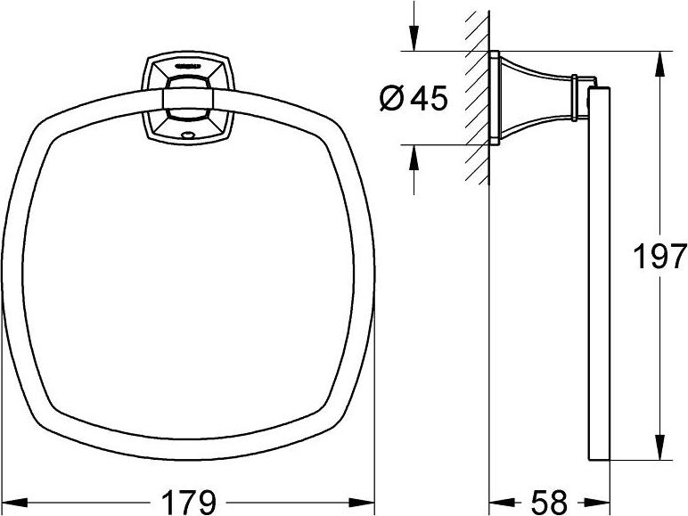 Полотенцедержатель Grohe Grandera 40630GL0 холодный рассвет, глянец