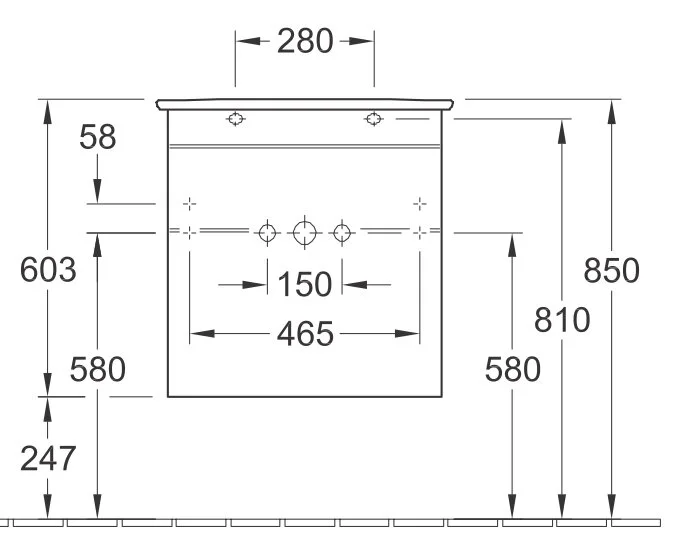 Тумба под раковину Villeroy&Boch Venticello A92301DH+412460R1 белый