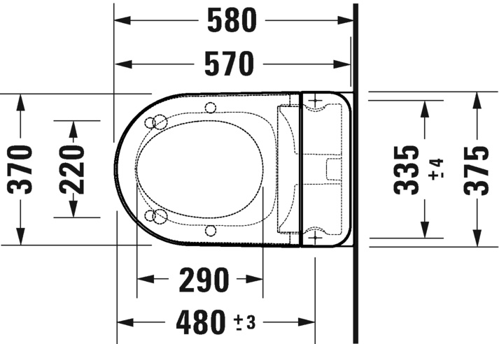 Унитаз подвесной Duravit D-Neo 654000012004300, белый