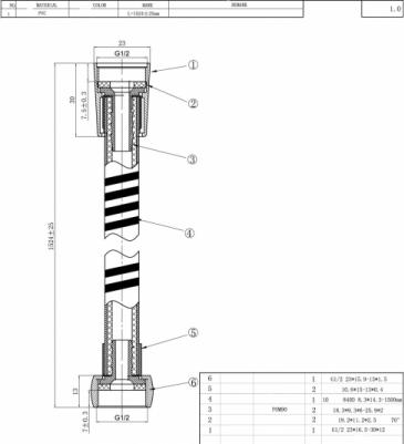 Шланг для душа 150 см Bravat P7233CP-RUS, хром