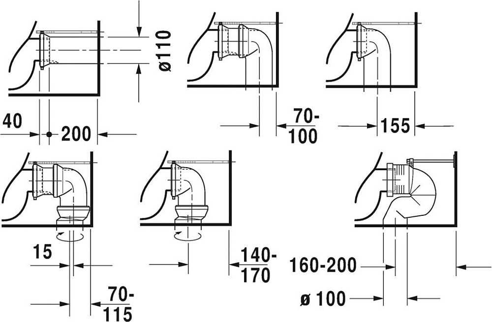 Напольный унитаз Duravit P3 Comforts Rimless 2167090000 с бачком 0937000005