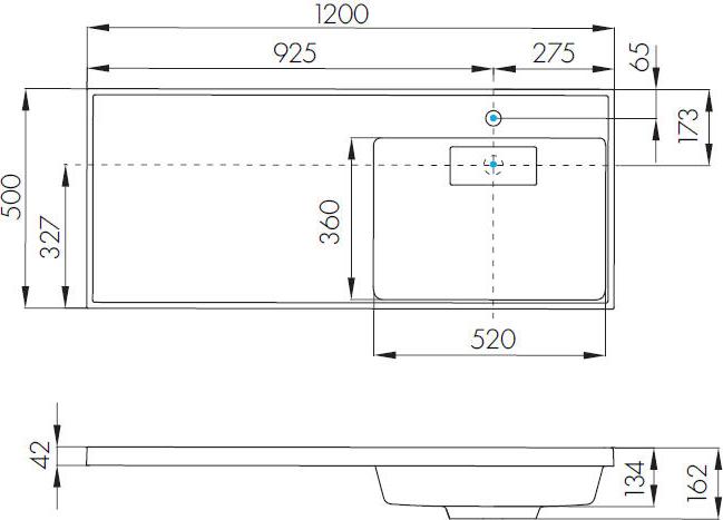 Раковина Aquaton Лондри 120 1A72243KLH010