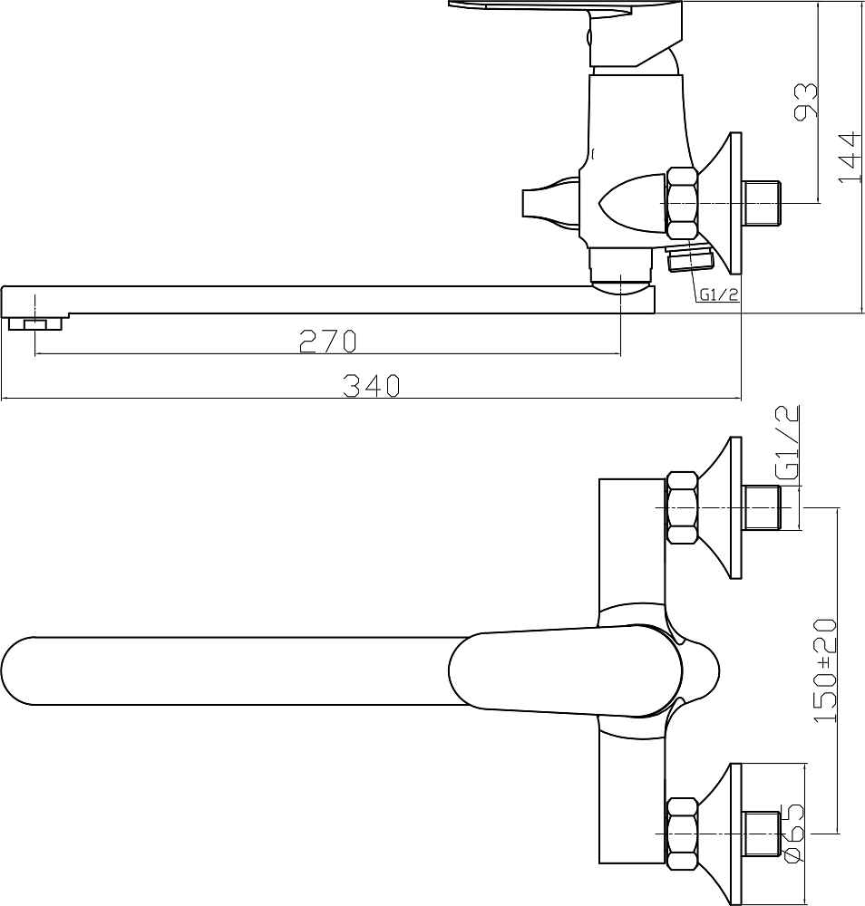 Смеситель Agger Splendid A0921100 универсальный